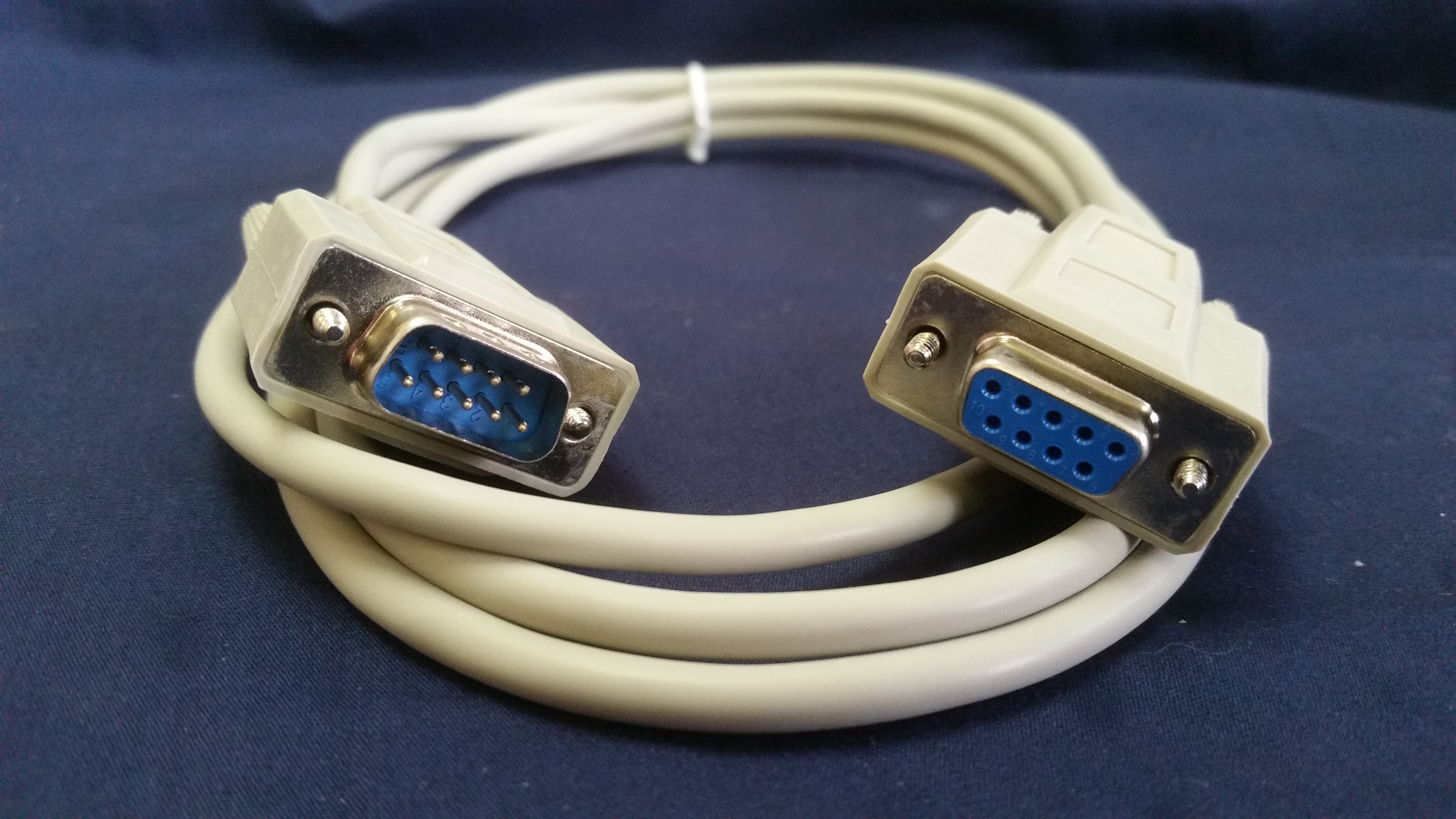 RS-232 cable with DB-9 connectors